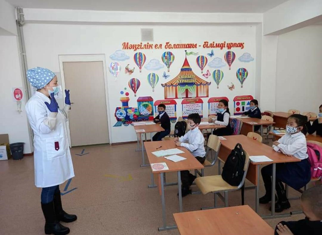 1сынып оқушыларына Короновирустық инфекцияның алдын-алу